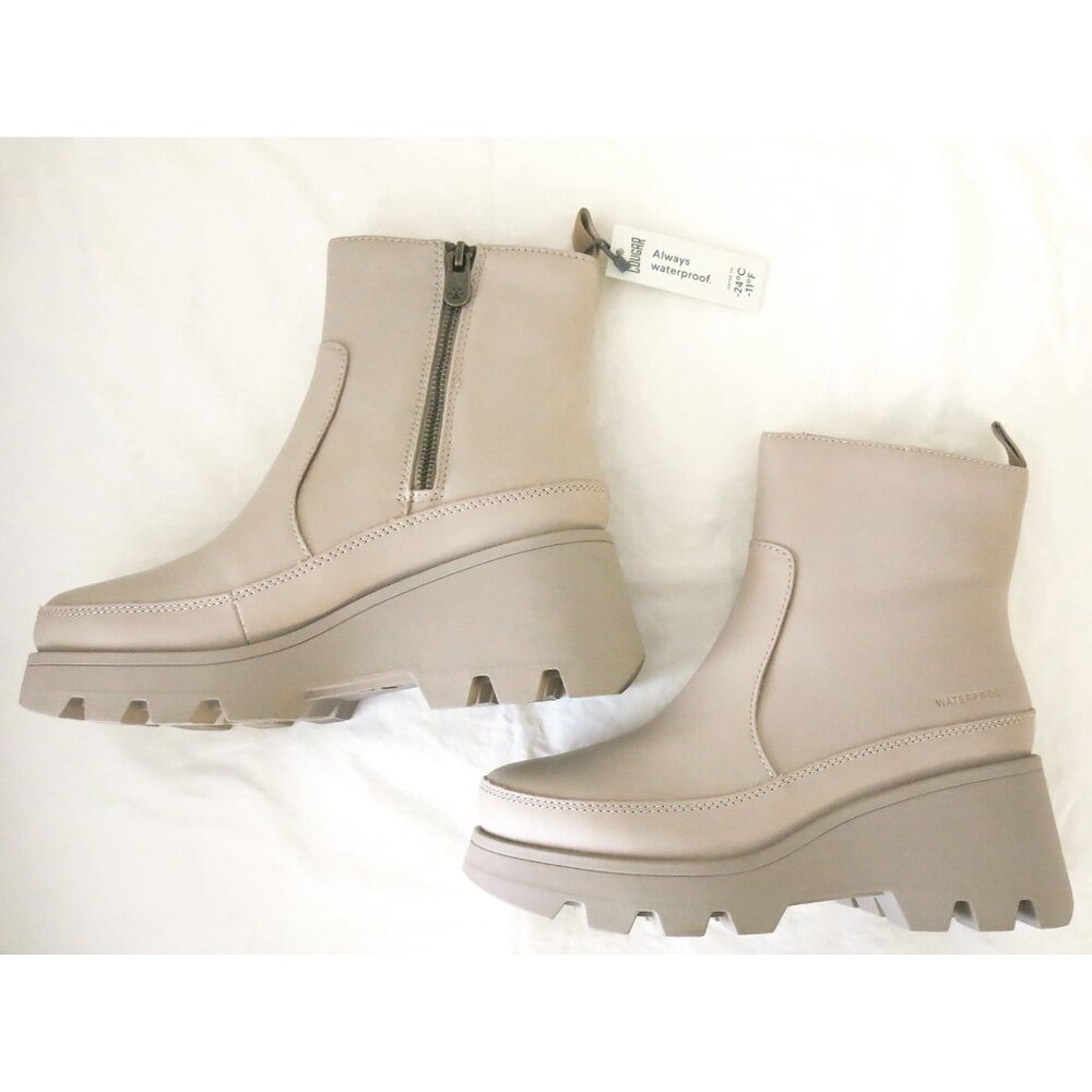 NWT in Box COUGAR Villa Cream Real Leather Waterproof PrimaLoft Boots - 7 - Picture 2 of 16